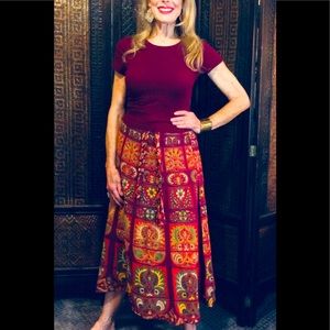 Colorful Boho Wrap Skirt Maxi. Sz. M